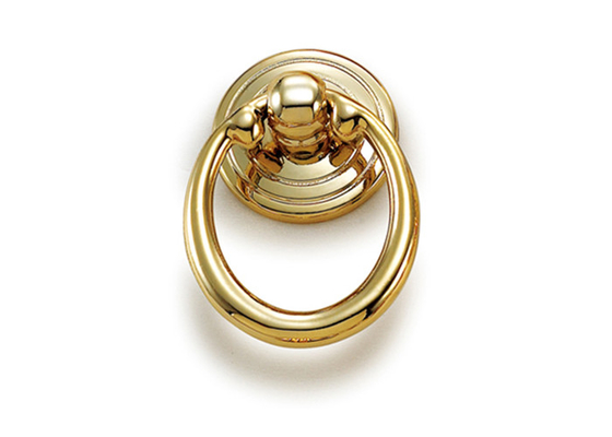 European Style Kitchen Cabinet Hardware Pulls , Bedroom Dresser Brass Ring Pulls