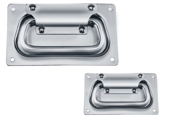 Rectangle Shaped Recessed Folding Pull Handle Zinc alloy 100mm European Style
