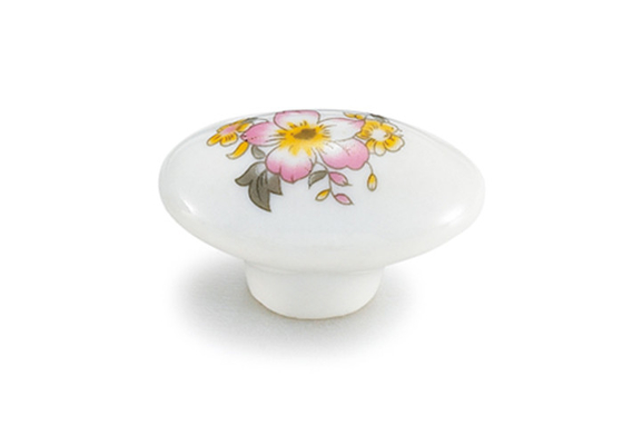 Fashion White Kitchen Ceramic Drawer Knobs / Home Decorative Cabinet Knobs