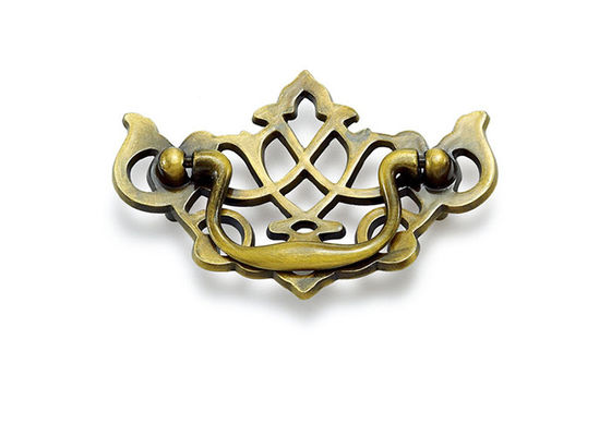 2 Screws Antique Pull Handle Zinc Alloy 111mm Length / 73mm Width