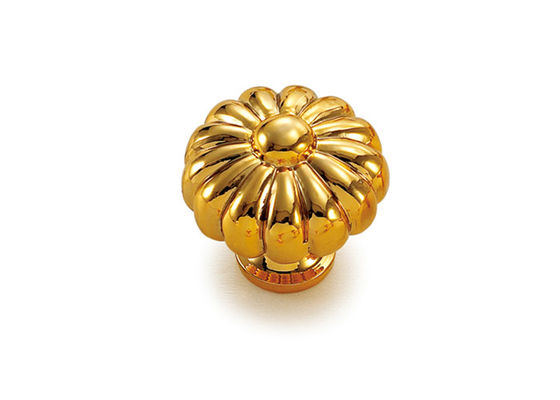 Gold plated Decorative Cabinet Knobs / Dresser Drawer Knobs And Pulls